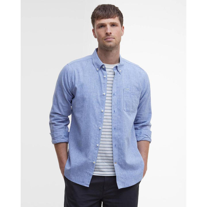 Barbour Camicia Sartoriale Nelson Classic Blue Uomo