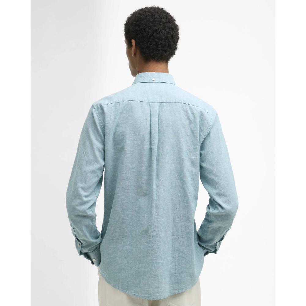 Barbour Camicia Sartoriale Nelson Light Teal Uomo