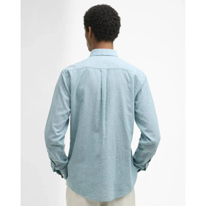 Barbour Camicia Sartoriale Nelson Light Teal Uomo