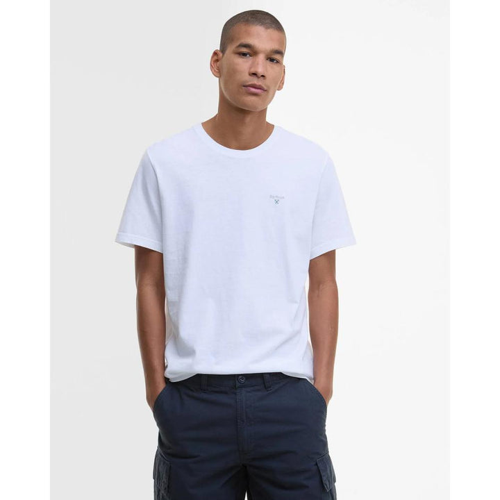 Barbour T-Shirt Sportiva Tartan Classic White Uomo