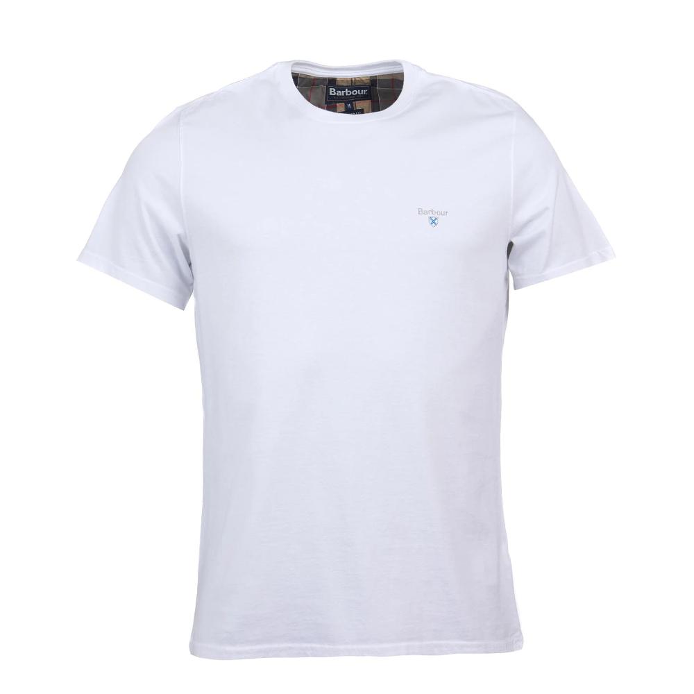 Barbour T-Shirt Sportiva Tartan Classic White Uomo