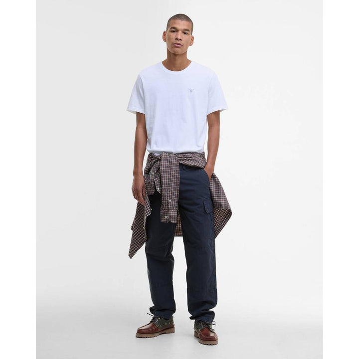 Barbour T-Shirt Sportiva Tartan Classic White Uomo