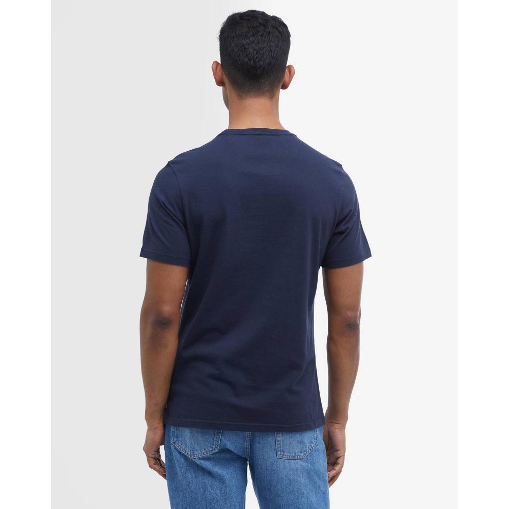 Barbour T-Shirt Sportiva Tartan New Navy Uomo
