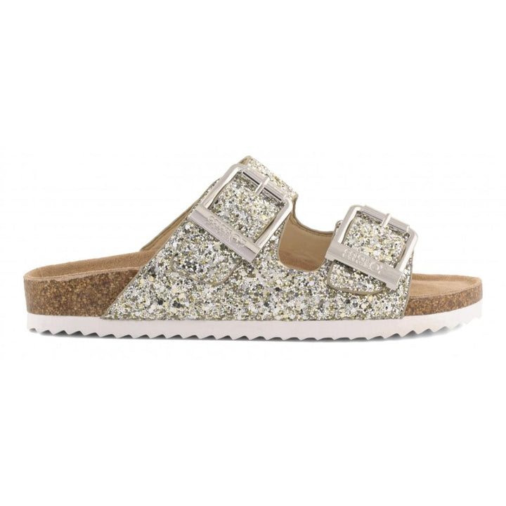 Colors Of California Slofi Sandalo Glitter Silver Donna