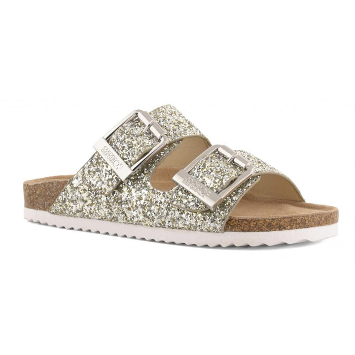 Colors Of California Slofi Sandalo Glitter Silver Donna
