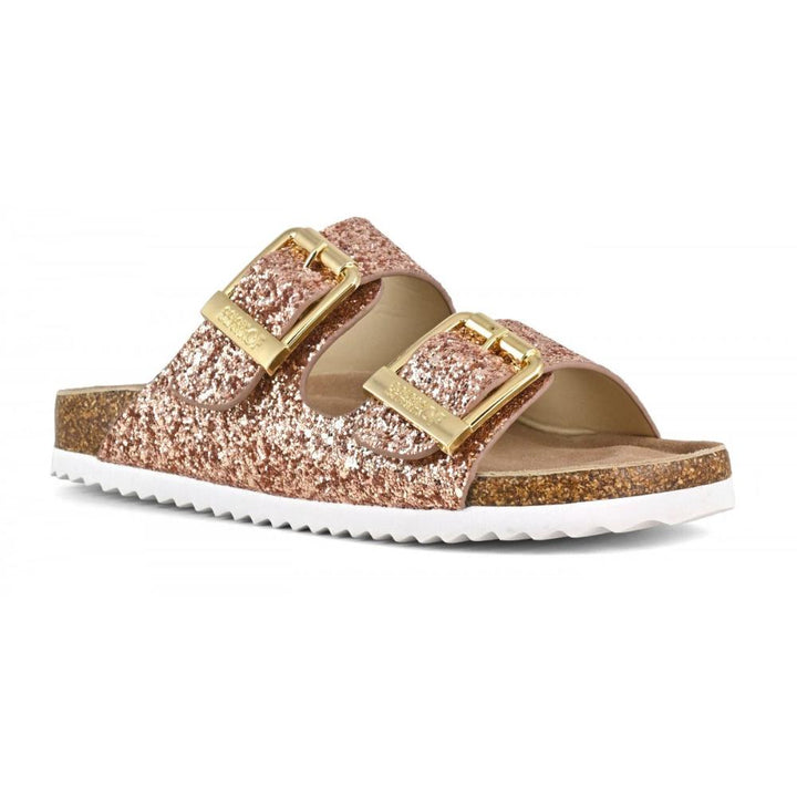 Colors Of California Slofi Sandalo Glitter Pink Gold Donna