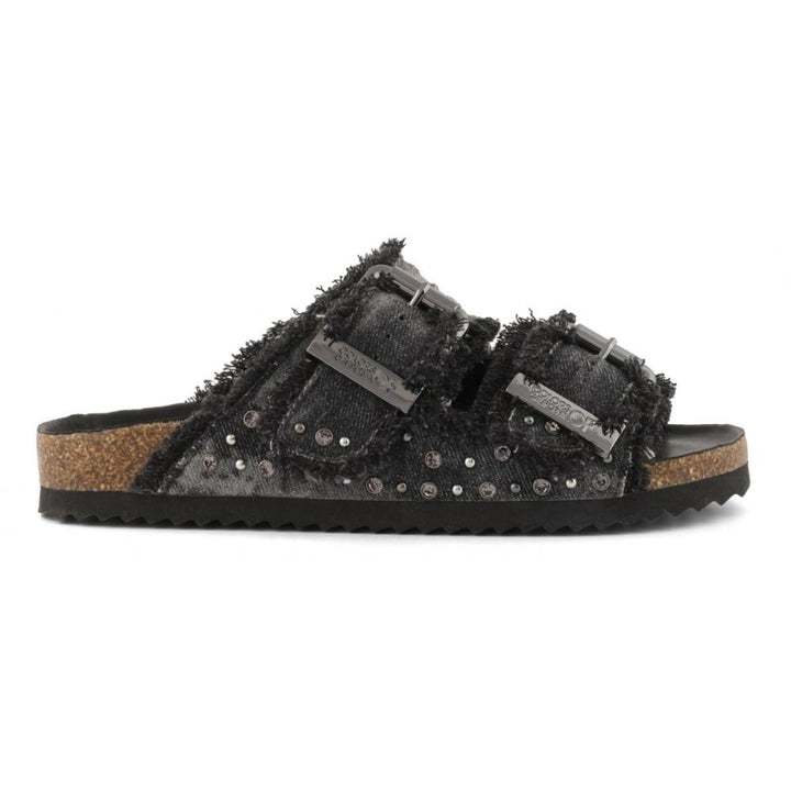Colors Of California Slofi Sandalo In Denim Black Donna