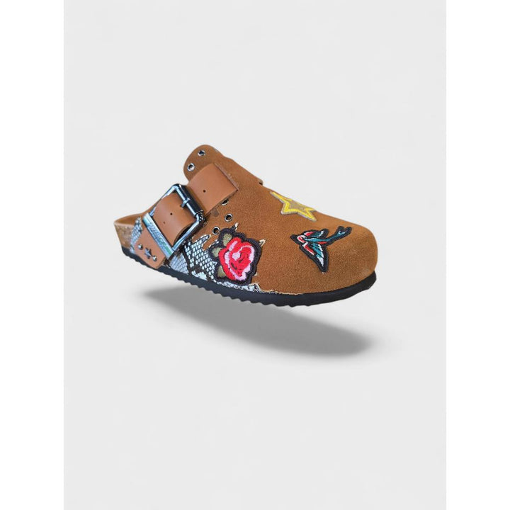 Colors Of California Sabot Sandal Tan Donna