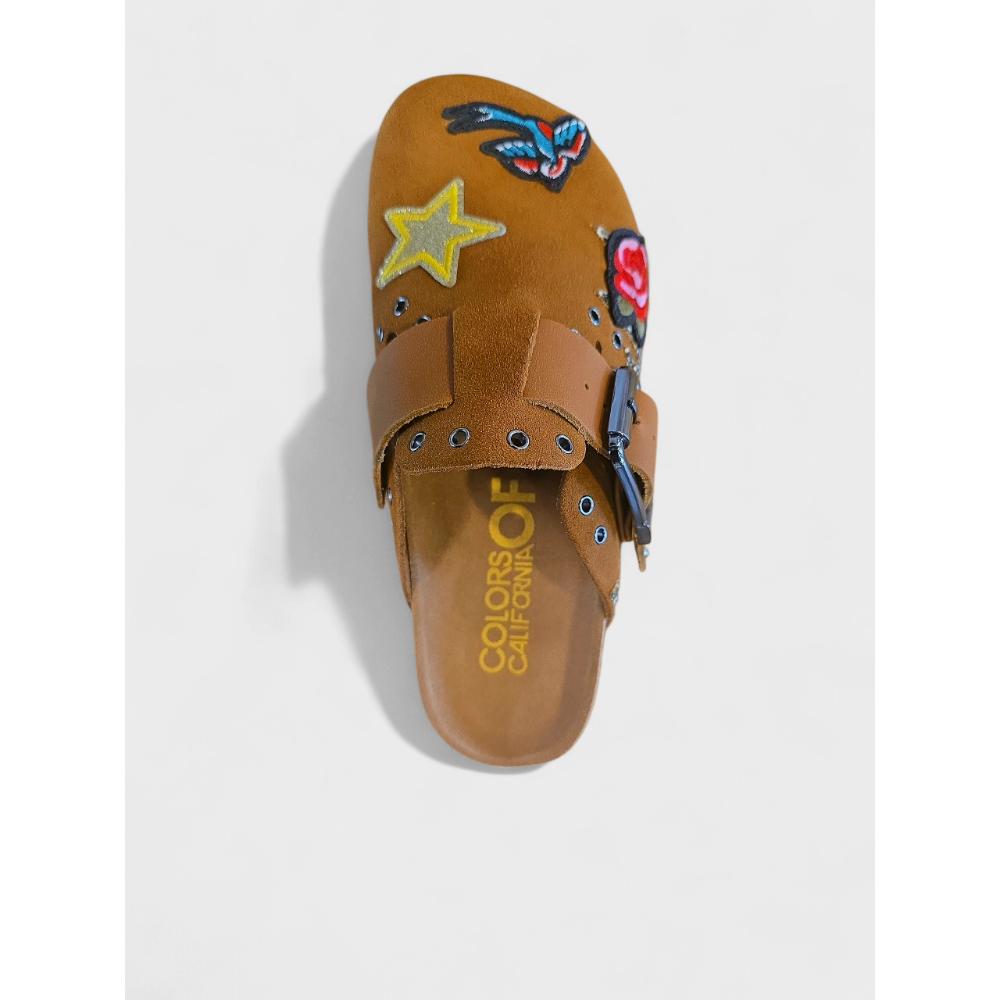 Colors Of California Sabot Sandal Tan Donna