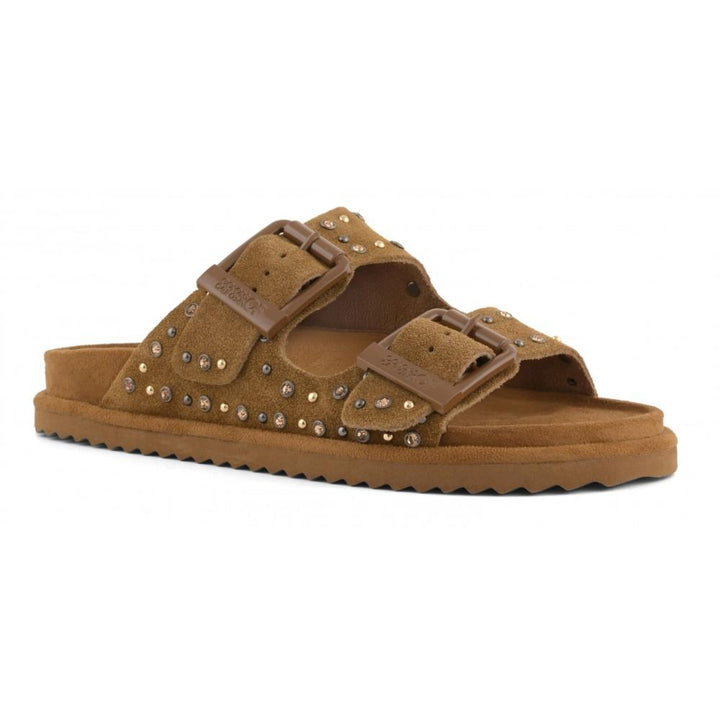 Colors Of California Slofiw Sandalo In Pelle Tan Donna