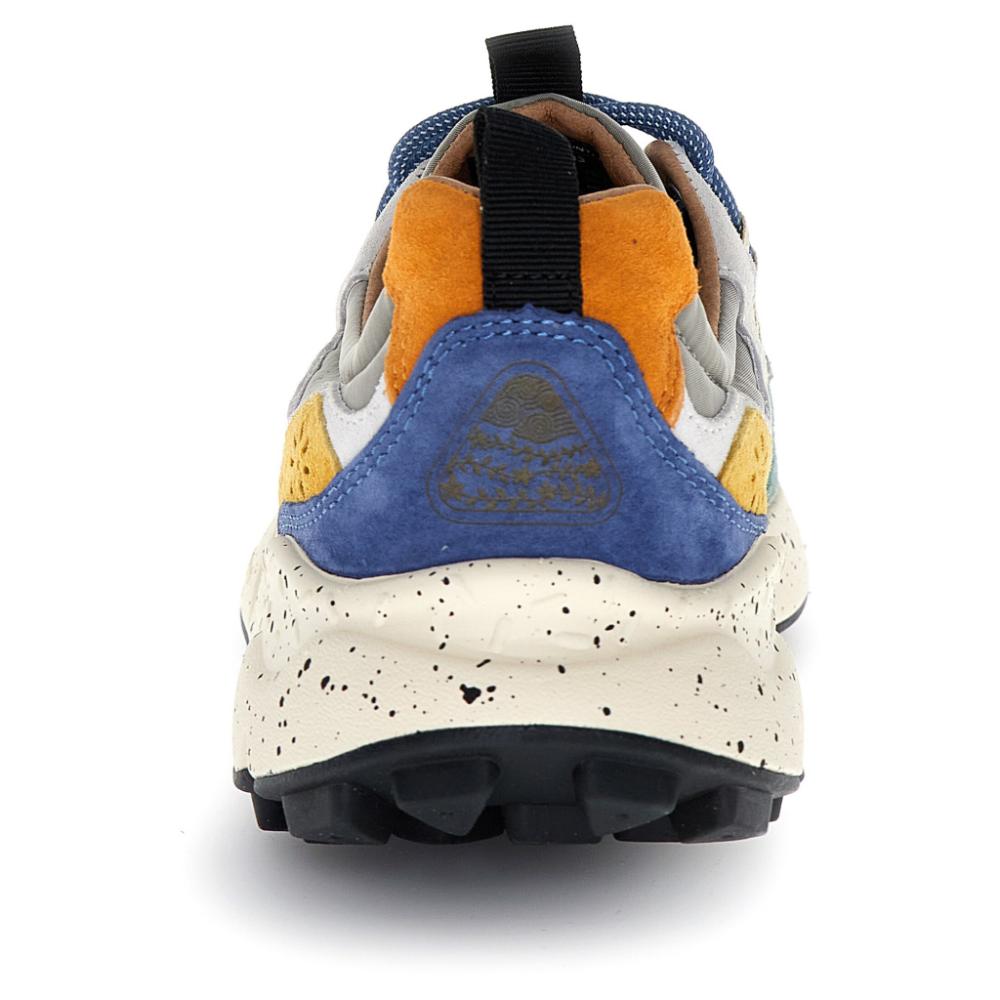 Flower Mountain Yamano 3 Sneakers In Suede Nylon Navy Blue Kaki