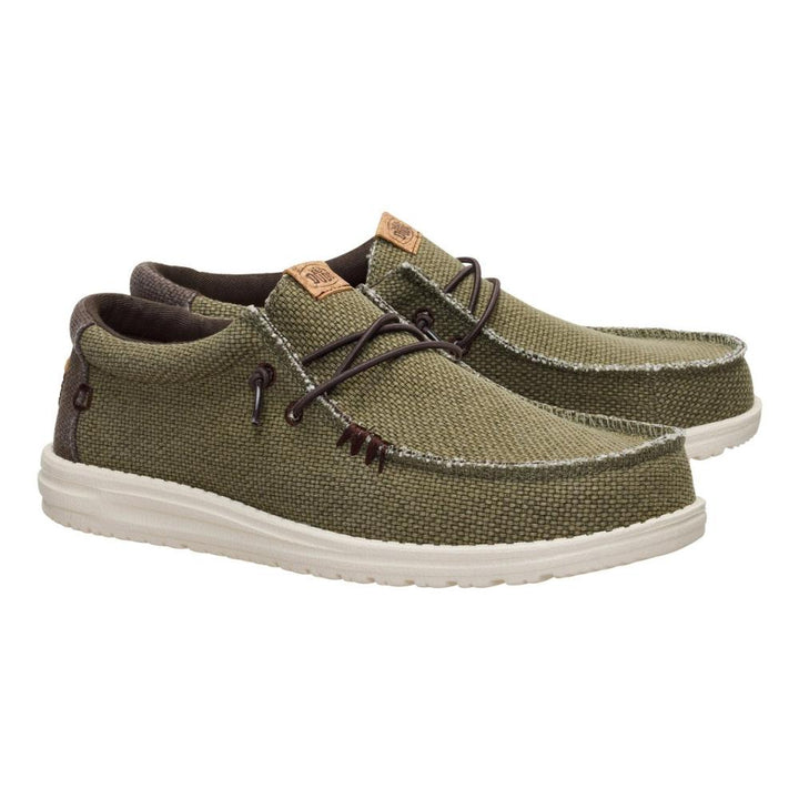 Hey Dude Wally Braided Burnt Olive Delicioso Brown Uomo