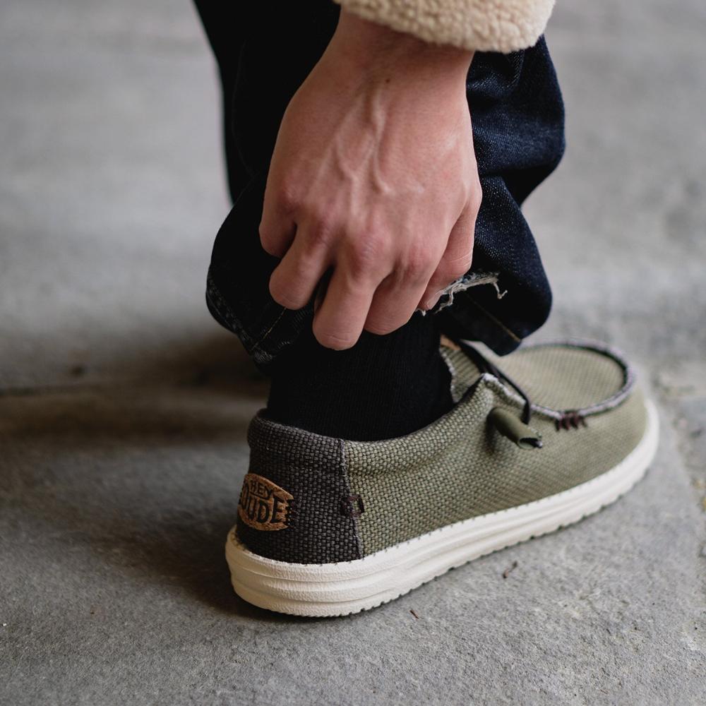 Hey Dude Wally Braided Burnt Olive Delicioso Brown Uomo