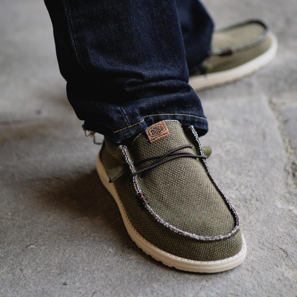 Hey Dude Wally Braided Burnt Olive Delicioso Brown Uomo