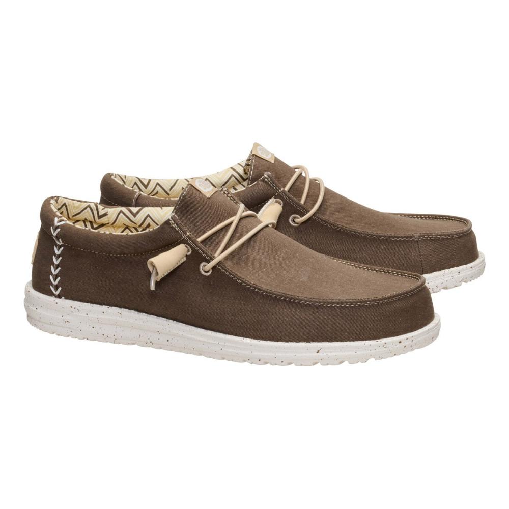 Hey Dude Wally Stretch Canvas Teak Brown Uomo