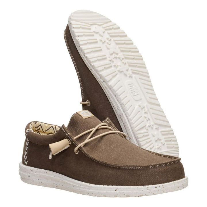 Hey Dude Wally Stretch Canvas Teak Brown Uomo