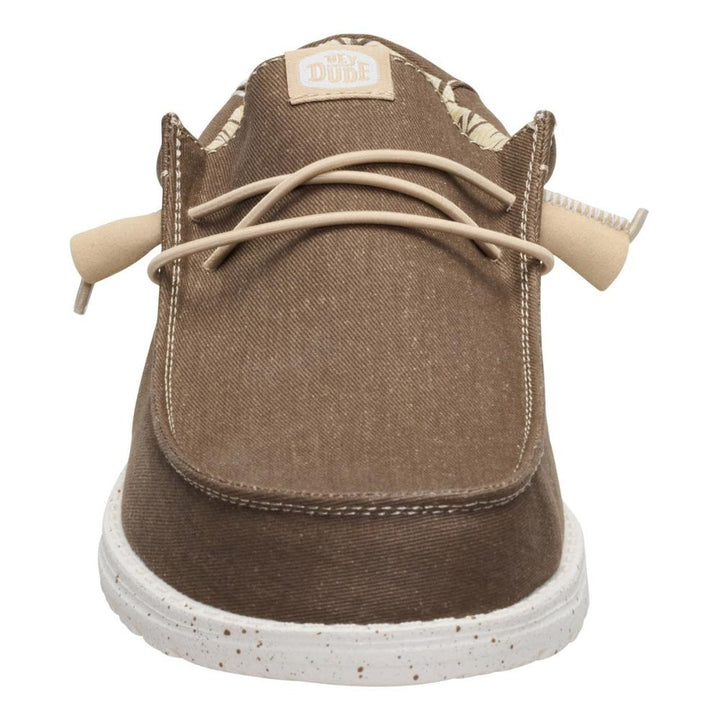 Hey Dude Wally Stretch Canvas Teak Brown Uomo