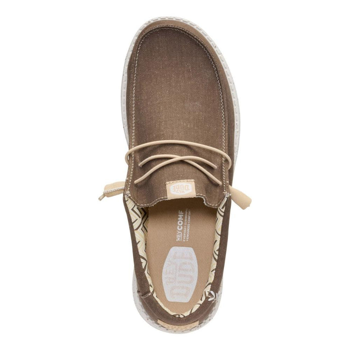 Hey Dude Wally Stretch Canvas Teak Brown Uomo