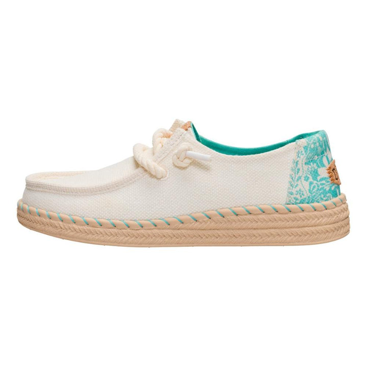 Hey Dude Wendy Espadrille Hibiscus Egret Multi Donna