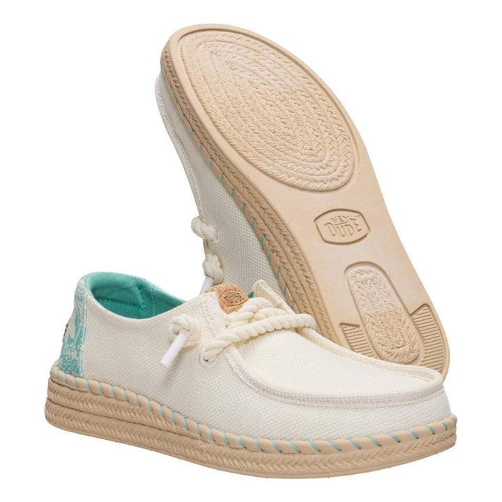 Hey Dude Wendy Espadrille Hibiscus Egret Multi Donna