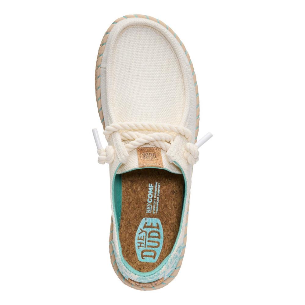 Hey Dude Wendy Espadrille Hibiscus Egret Multi Donna