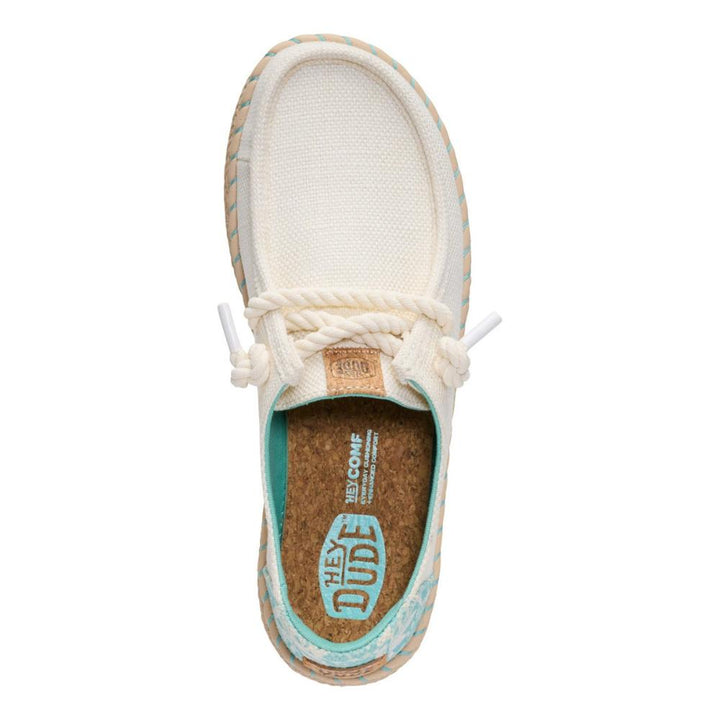 Hey Dude Wendy Espadrille Hibiscus Egret Multi Donna
