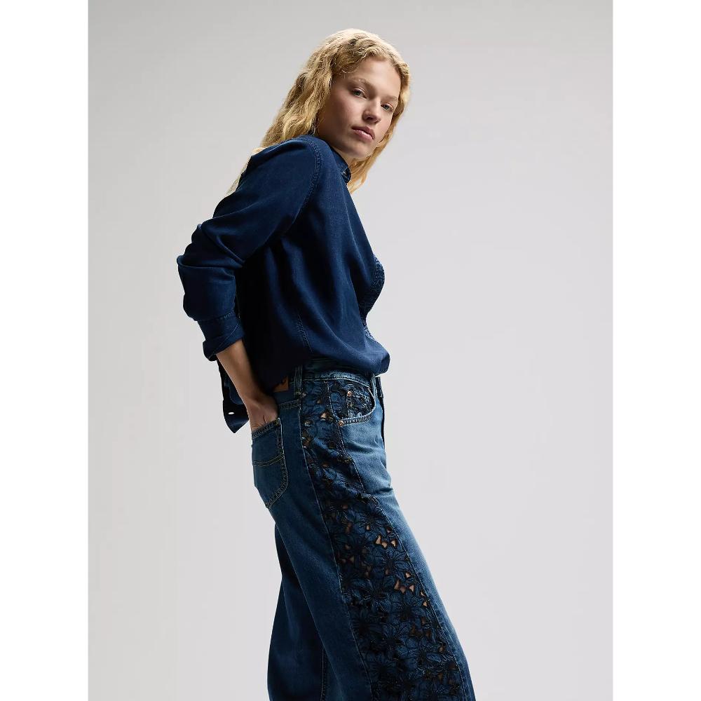 Lee Rider Loose Barrel Jean Jeans Blue Royalty Donna