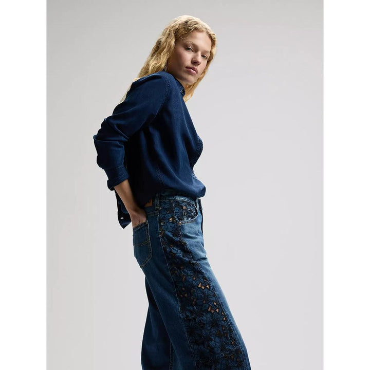 Lee Rider Loose Barrel Jean Jeans Blue Royalty Donna