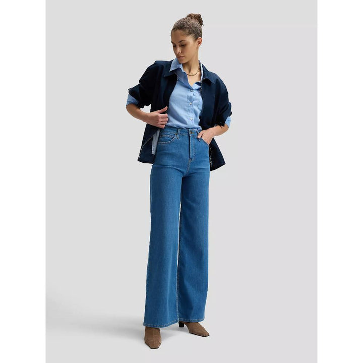 Stella Wide Leg Jean Lee da Donna Dye Star-Denim