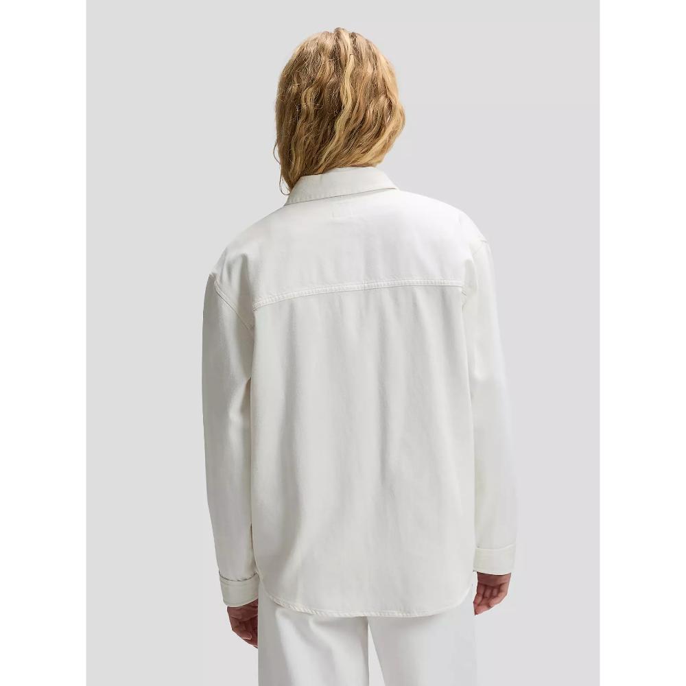 Lee Workwear Relaxed Utility Overshirt Powder White Donna