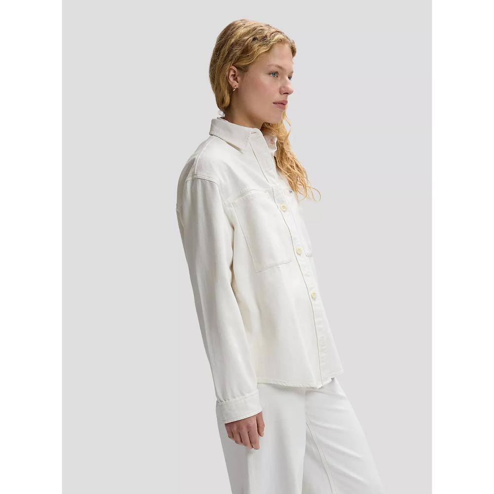 Lee Workwear Relaxed Utility Overshirt Powder White Donna