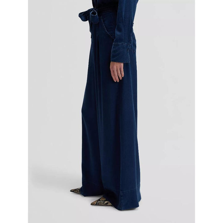 Lee Regular Pleated Wide Leg Lightweight Jean Sunset Ride Donna