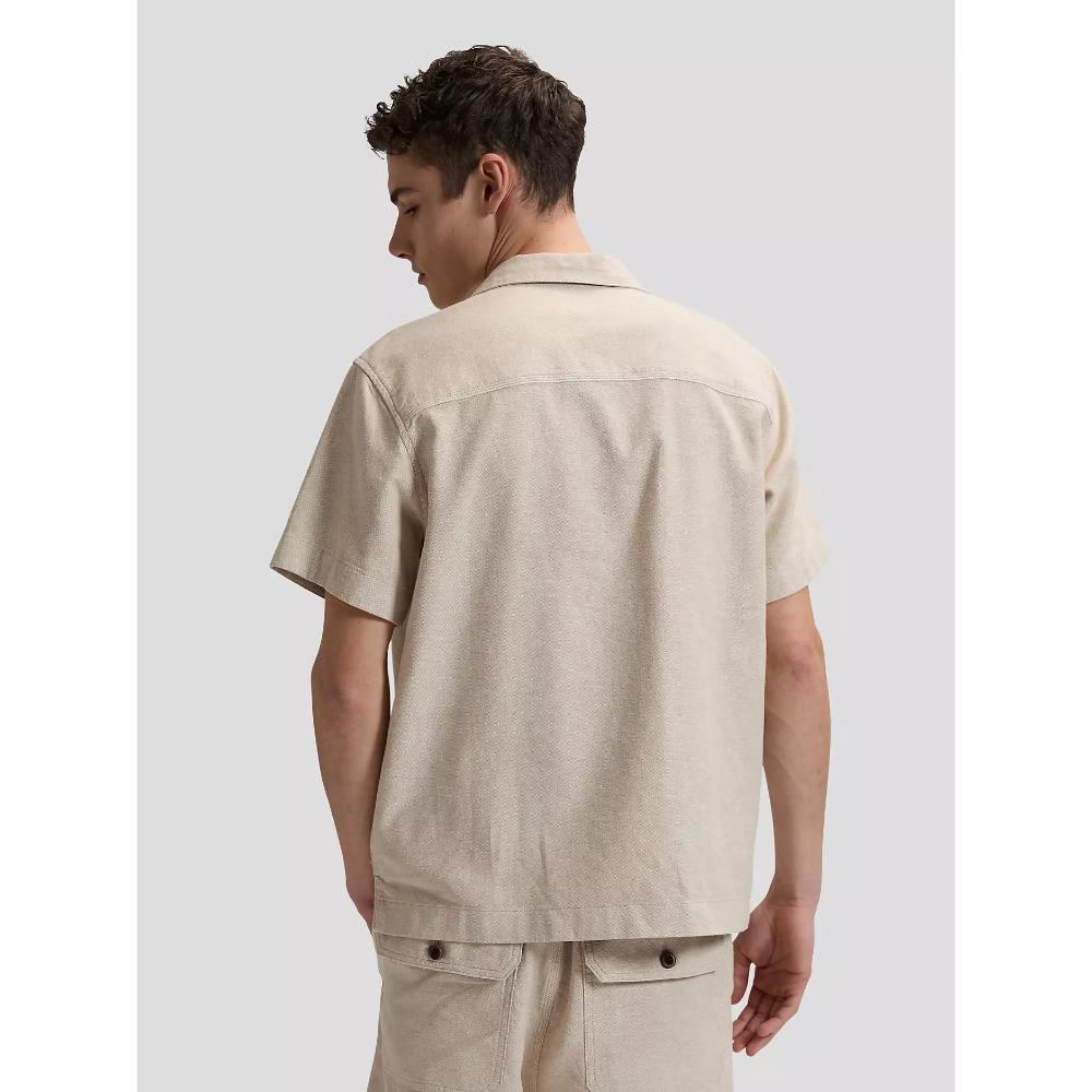 Lee Relaxed Short Sleeve Utility Camp Shirt Wheat Uomo
