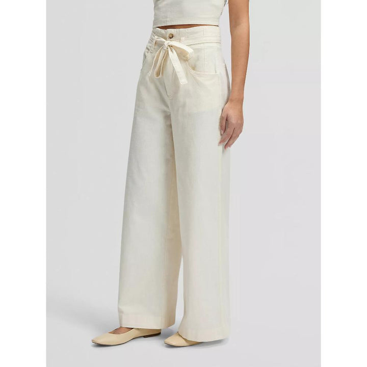 Lee Regular Lightweight Pleated Trouser Natural Donna