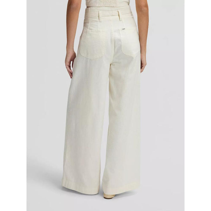 Lee Regular Lightweight Pleated Trouser Natural Donna
