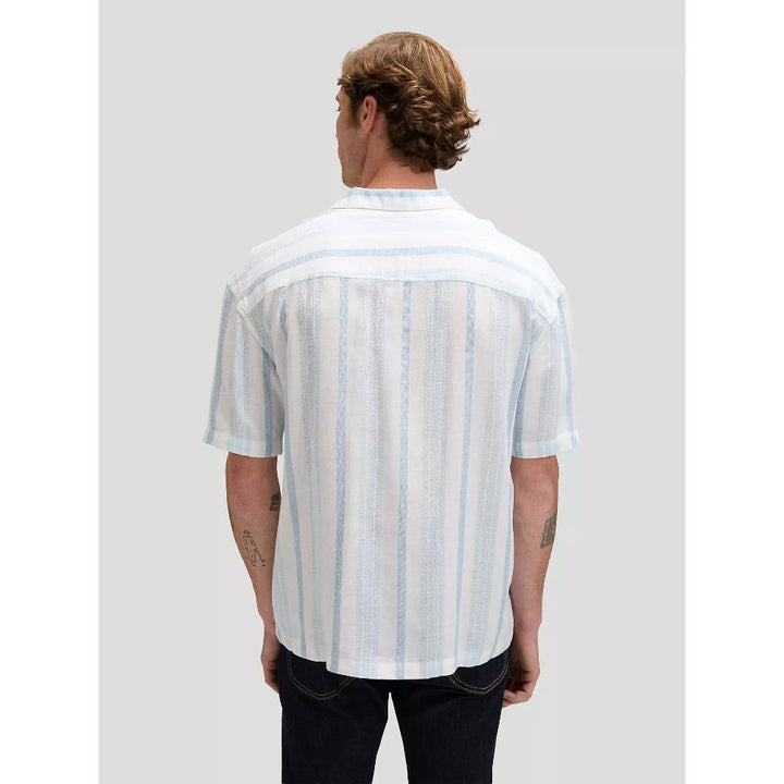 Lee Relaxed Lightweight Resort Shirt Beau Blue Stripe Uomo