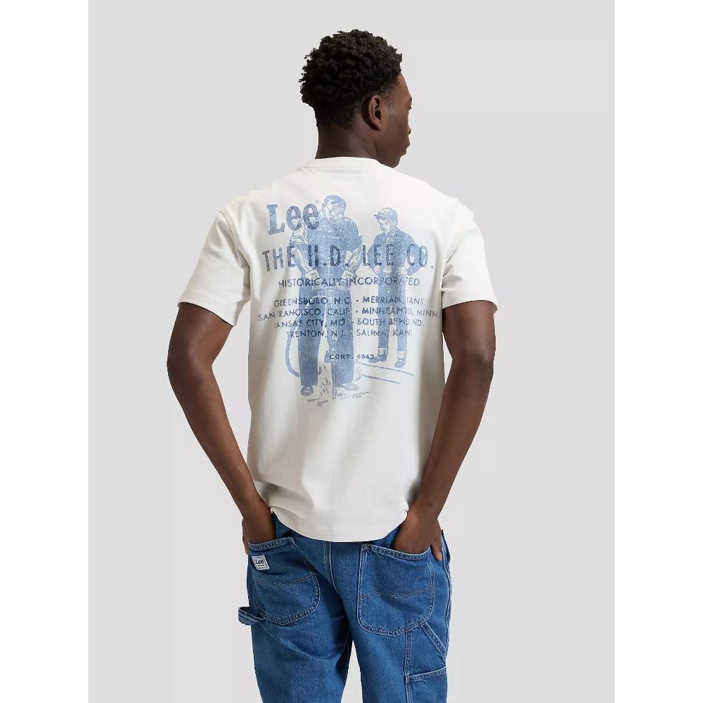 Lee Workwear Relaxed Worker Tee Natural Uomo
