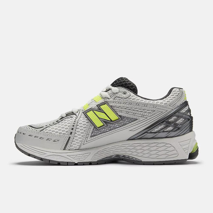 New Balance U1906R Light Silver Metallic con Alkaline Green