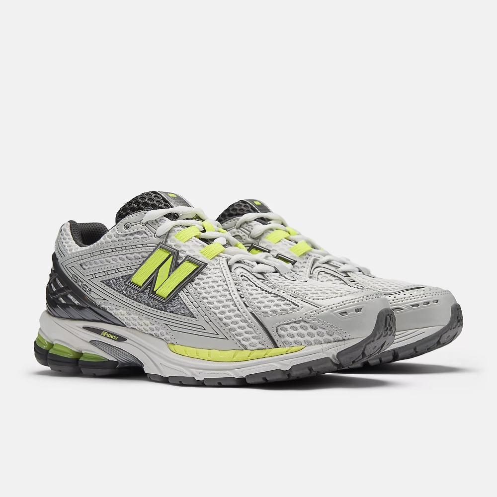 New Balance U1906R Light Silver Metallic con Alkaline Green