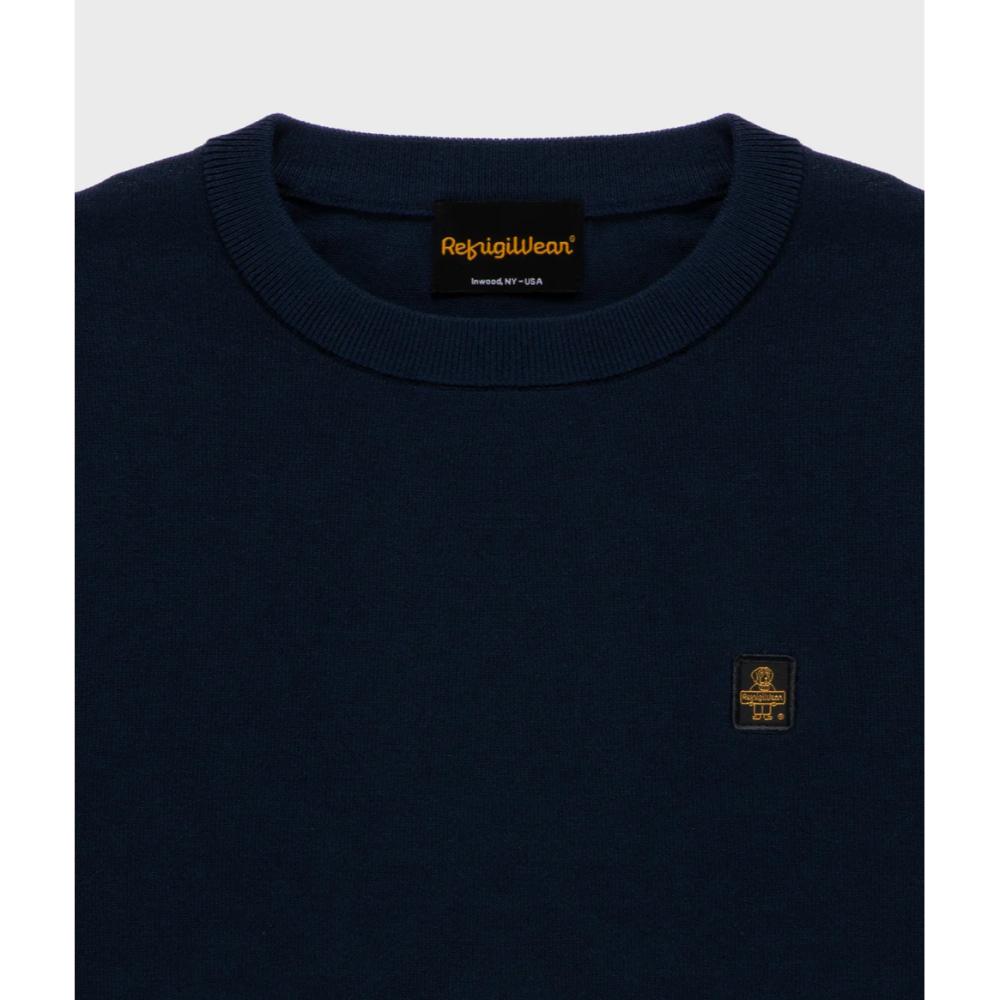 Refrigiwear Ben Pullover Maglione Cotone Navy Blazer Uomo