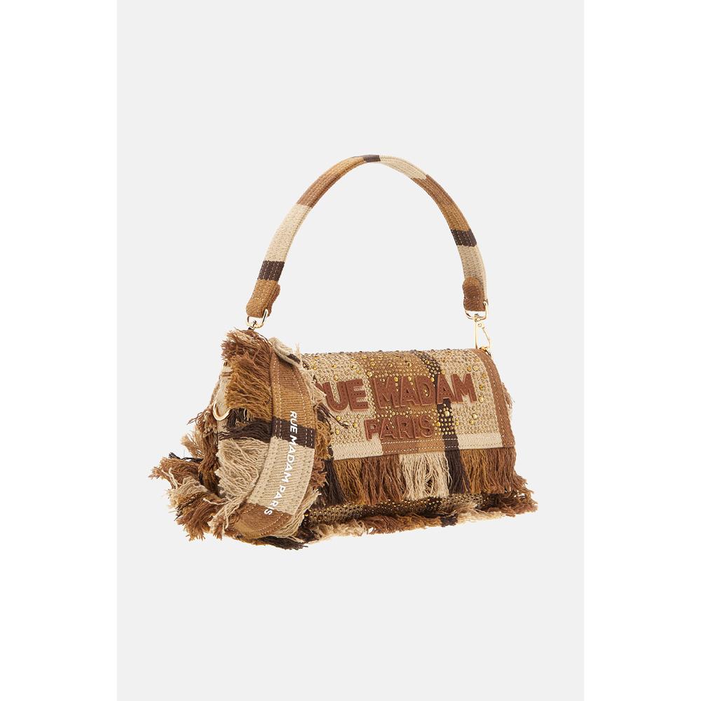Rue Madam Paris Casablanca Shoulder Stripes Brown Donna