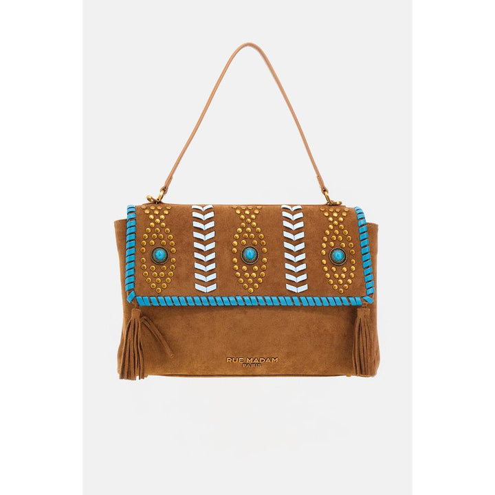 Rue Madam Paris Les Jours XL Tote Bag Etnic Suede Cognac