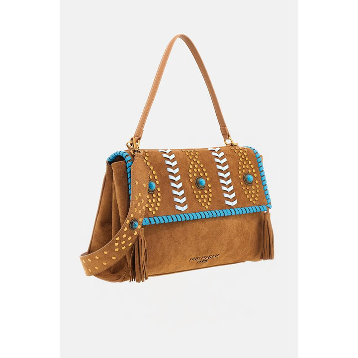 Rue Madam Paris Les Jours XL Tote Bag Etnic Suede Cognac