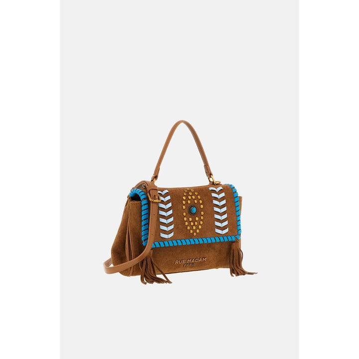 Rue Madam Paris Les Jours XS Mini Tote Etnic Suede Cognac