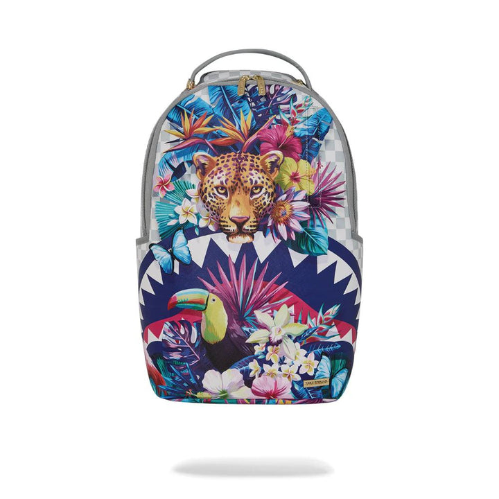 Sprayground Zaino Cream Flowering Jungle Shark Backpack