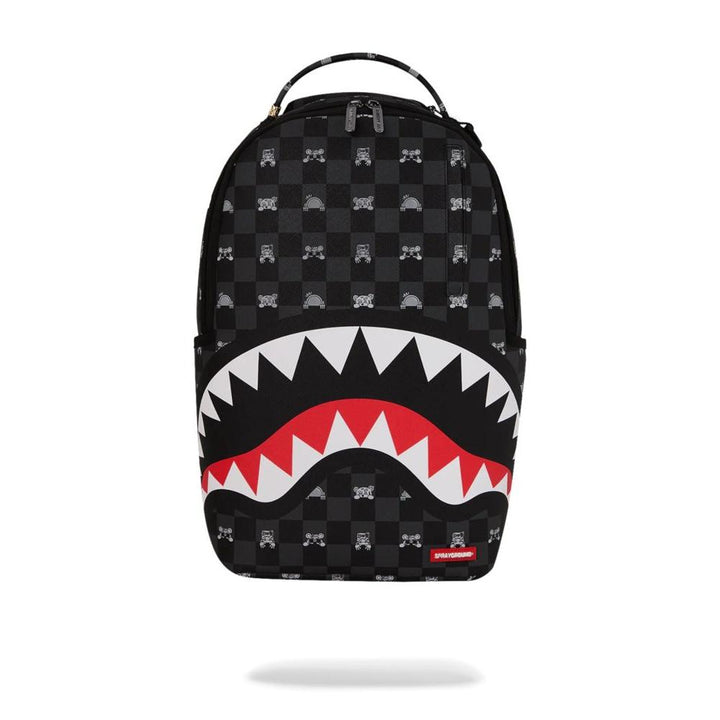Sprayground Zaino Peeking Character Check Gray