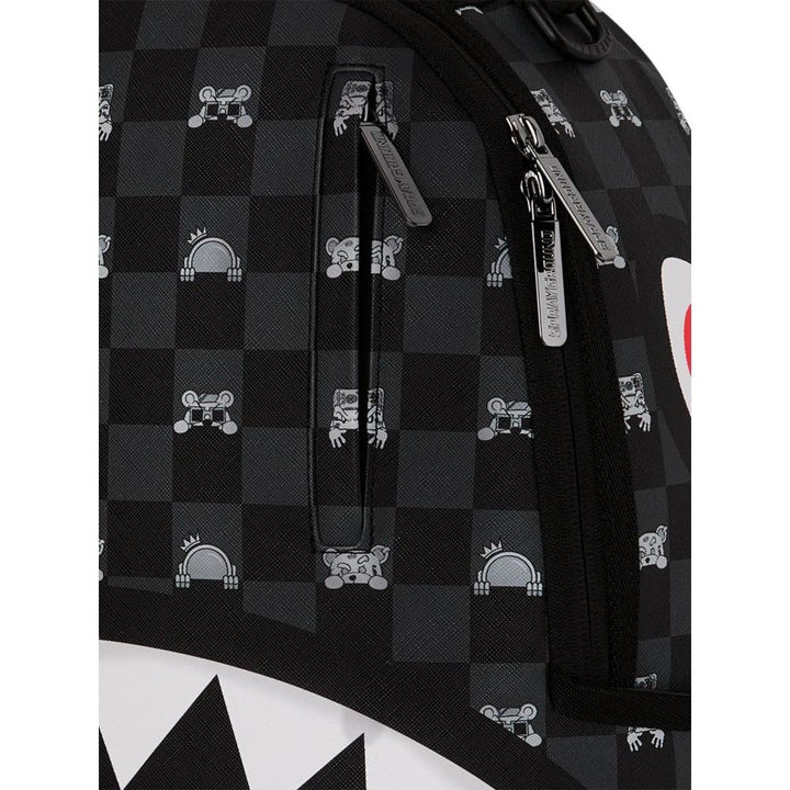 Sprayground Zaino Peeking Character Check Gray