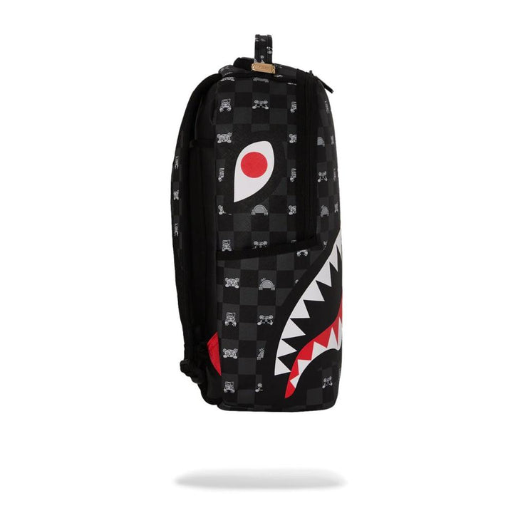 Sprayground Zaino Peeking Character Check Gray