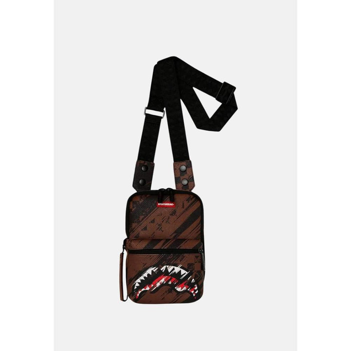 Sprayground Crossbody Bag Smeared Grunge Brown Black