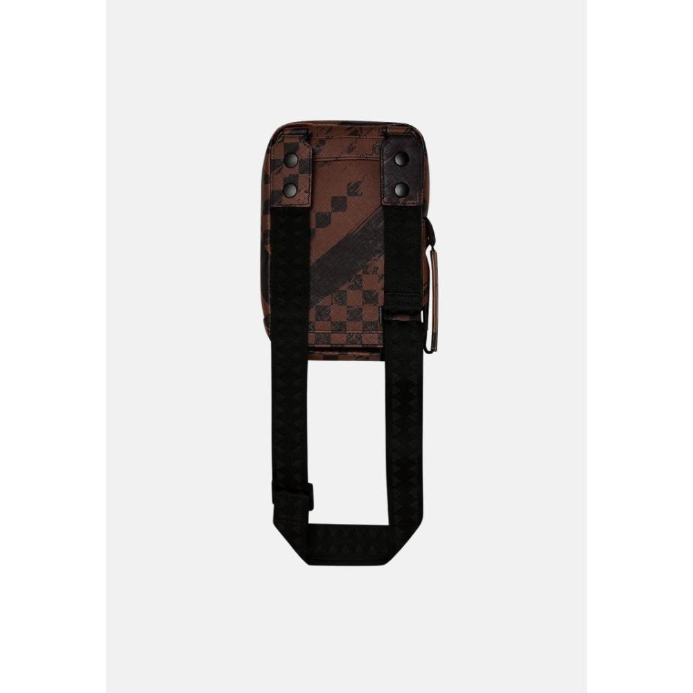 Sprayground Crossbody Bag Smeared Grunge Brown Black